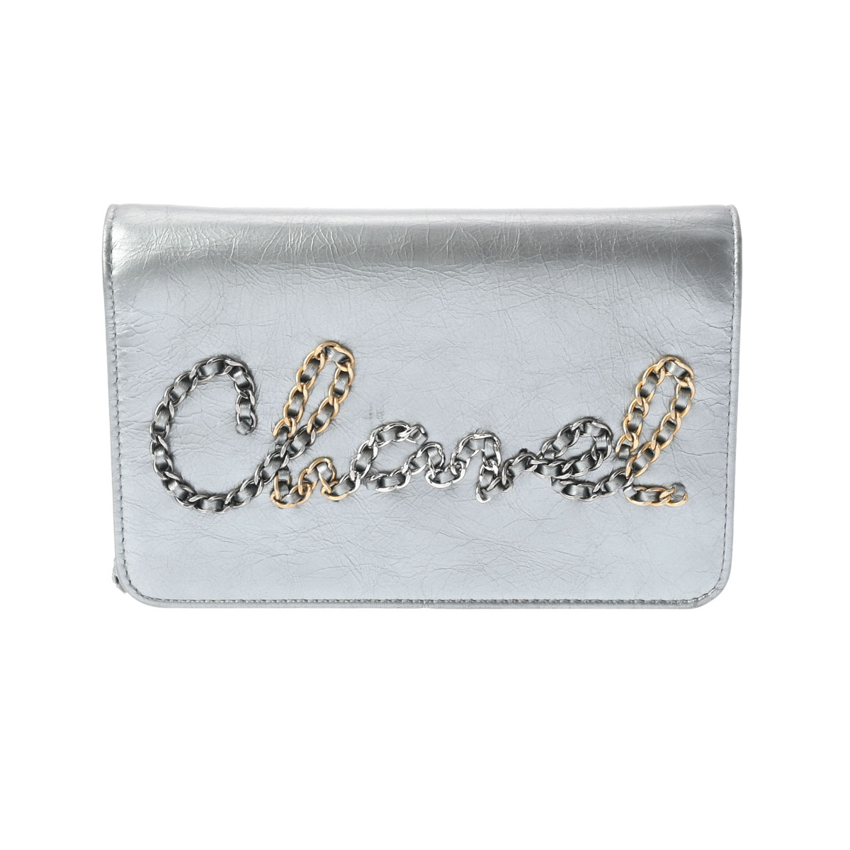 シャネル チェーンウォレット チェーンロゴ シルバー カーフ レディース バッグ 【bag】