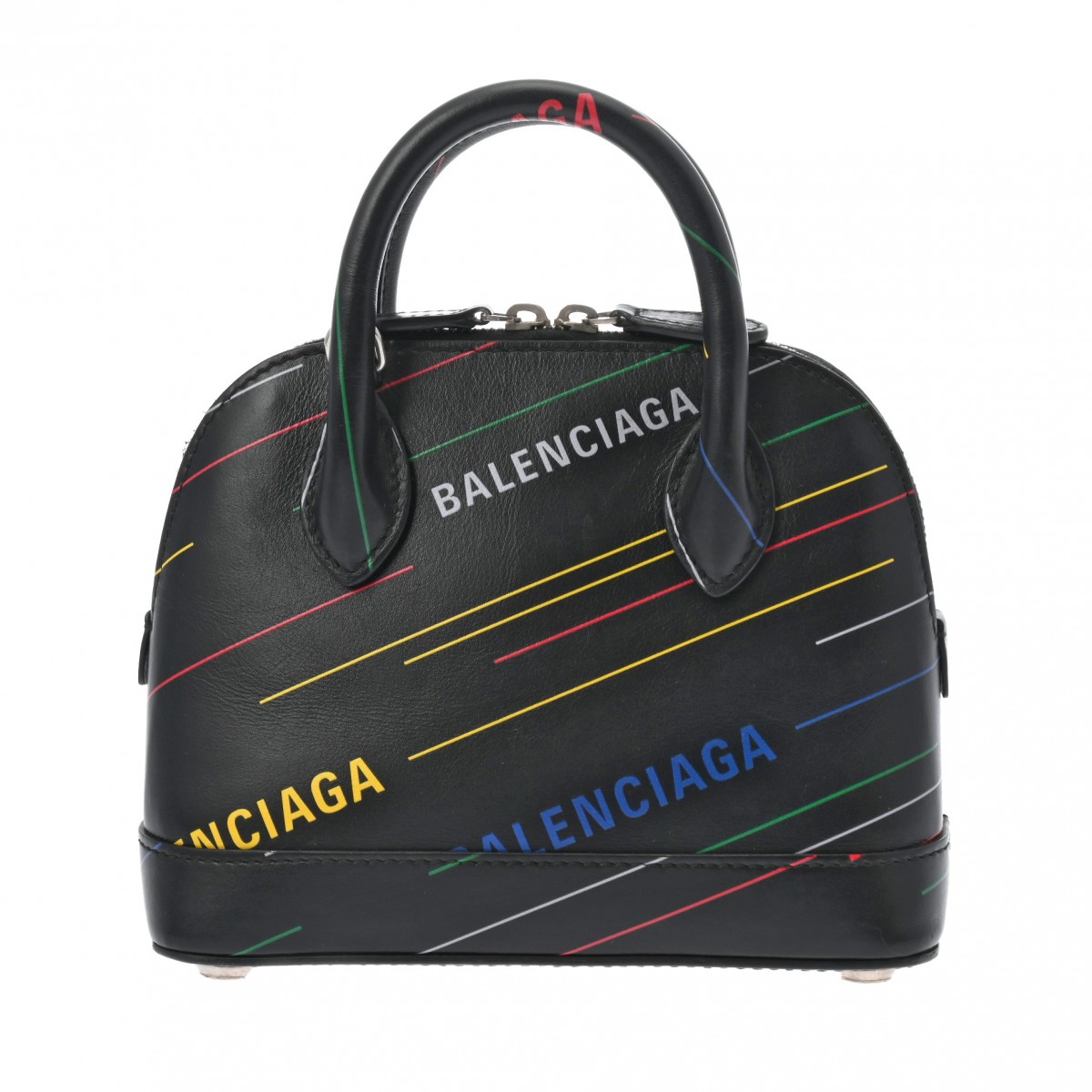 バレンシアガ ヴィル トップハンドルバッグ XXS 2WAY ブラック/マルチカラー 550646 レザー レディース バッグ 【bag】