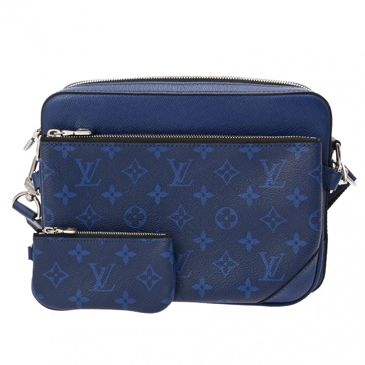 ルイヴィトン タイガラマ トリオメッセンジャー ブルー M69443 レザー メンズ バッグ 【bag】