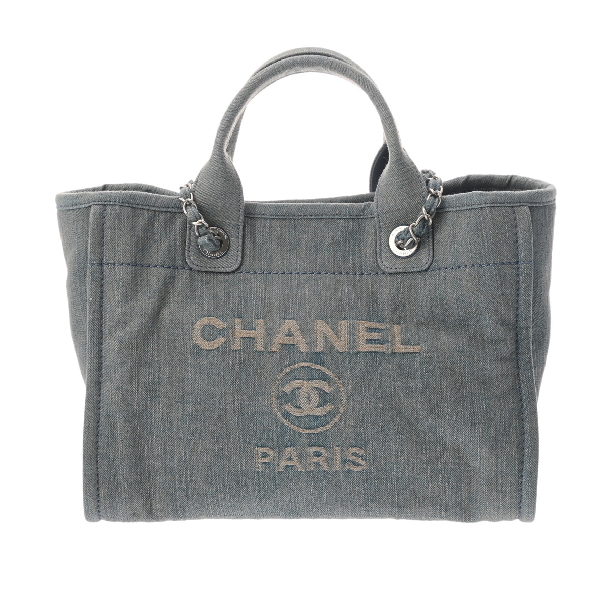 シャネル ドーヴィル ショッピングトート ネイビー AS3257 デニム レディース バッグ 【bag】