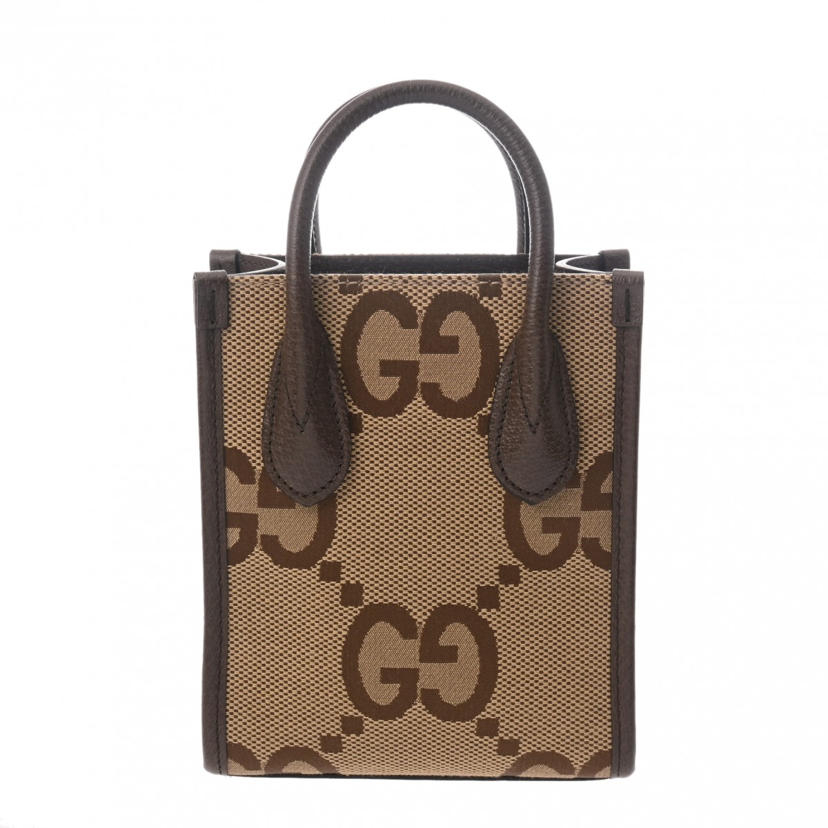 グッチ ジャンボGG ミニ トートバッグ 2WAY ベージュ/ブラウン 699406 GGキャンバス/レザー レディース バッグ 【bag】
