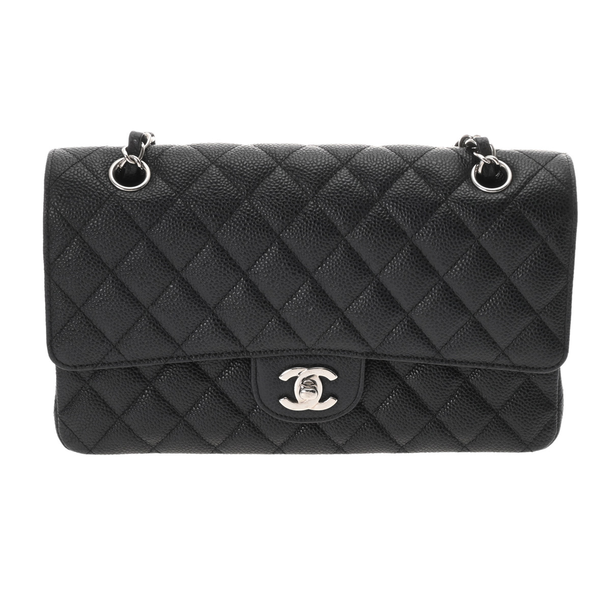 シャネル マトラッセ 11.12 クラシック ハンドバッグ 25cm ブラック A01112 キャビアスキン レディース バッグ 【bag】