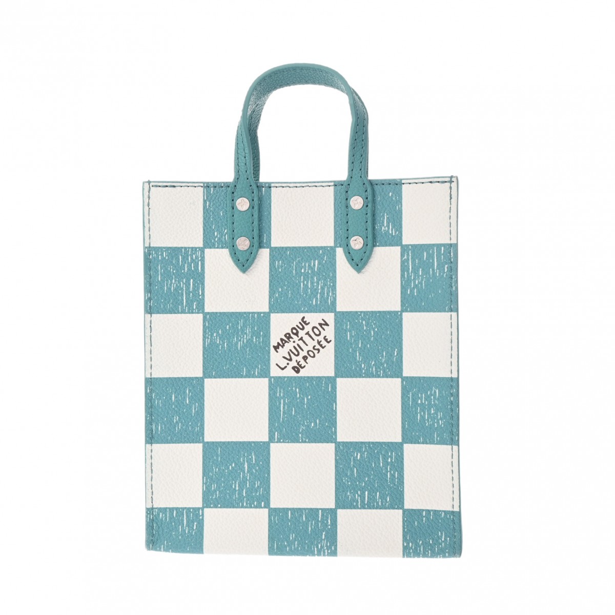 ルイヴィトン ダミエ チェッカーボード サックプラ XS ブルー/ホワイト N60495 レザー メンズ バッグ 【bag】
