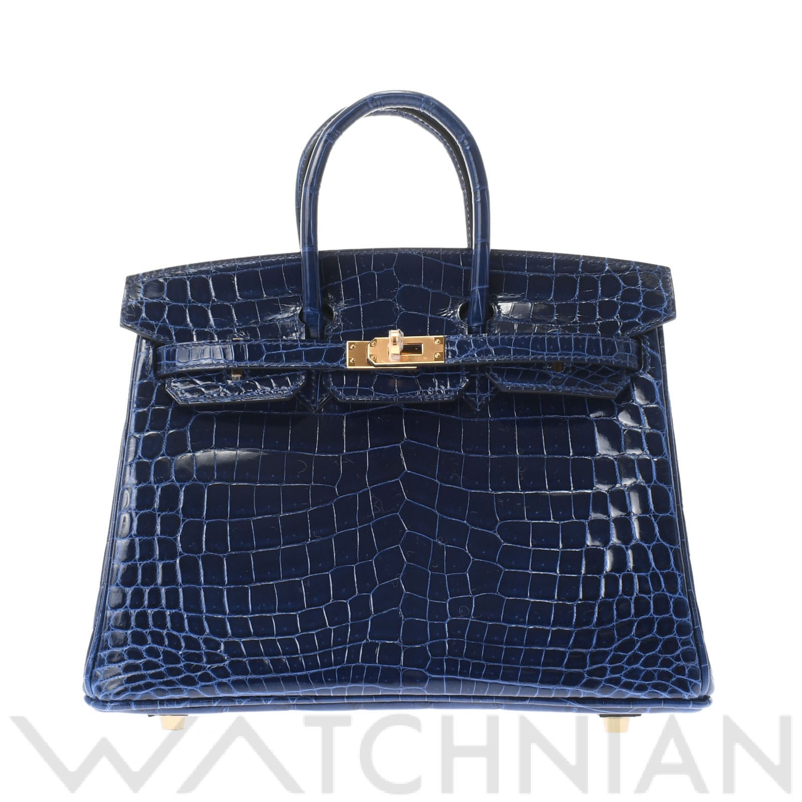 エルメス バーキン 25 ブルーサフィール ニロティカス シャイン レディース バッグ 【未使用】【bag】