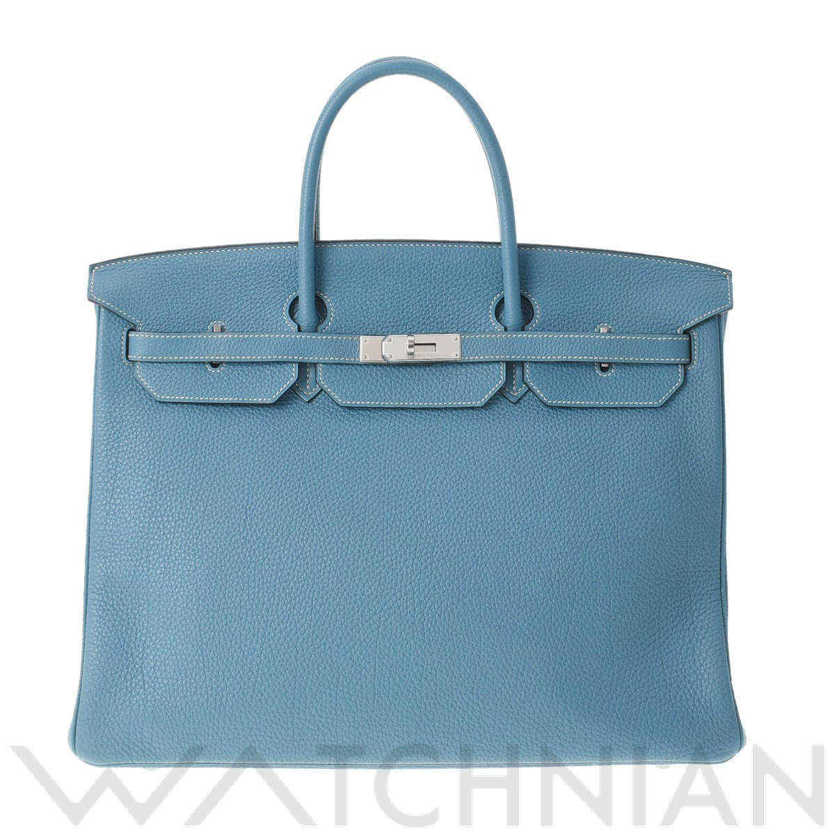 エルメス バーキン 40 ブルージーン/パラジウム金具 トゴ レディース バッグ 【中古】【bag】