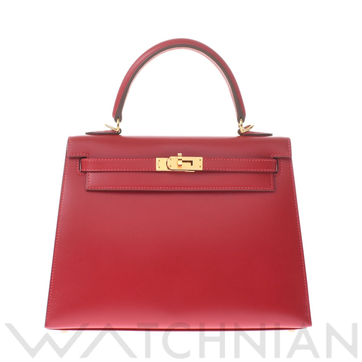 エルメス ケリー 25 外縫い ヴァーミリオン ボックスカーフ レディース バッグ 【未使用】【bag】