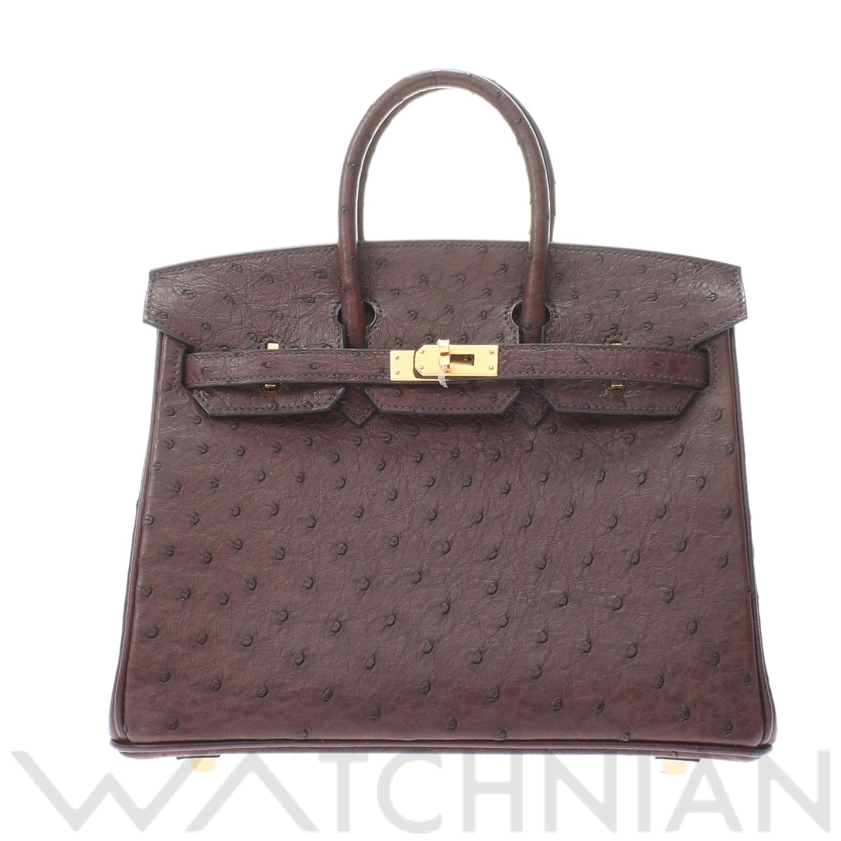 エルメス バーキン 25 ルージュセリエ/ゴールド金具 オーストリッチ レディース バッグ 【新品】【bag】