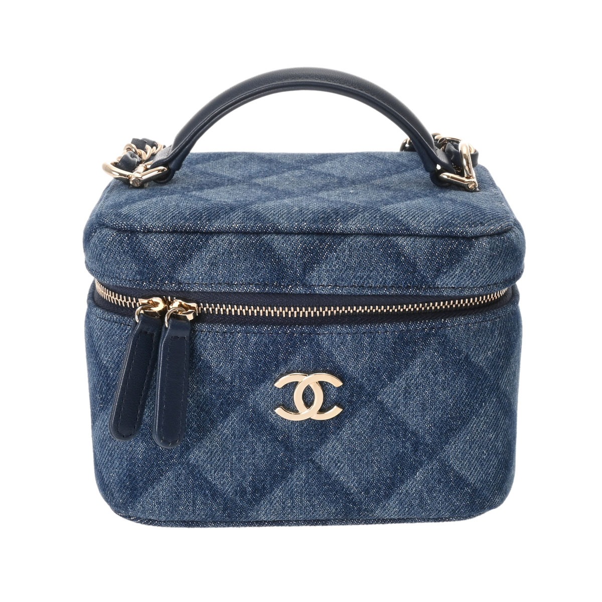 シャネル マトラッセ スモール ヴァニティケース ブルー AS3171 デニム レディース バッグ 【中古】【bag】