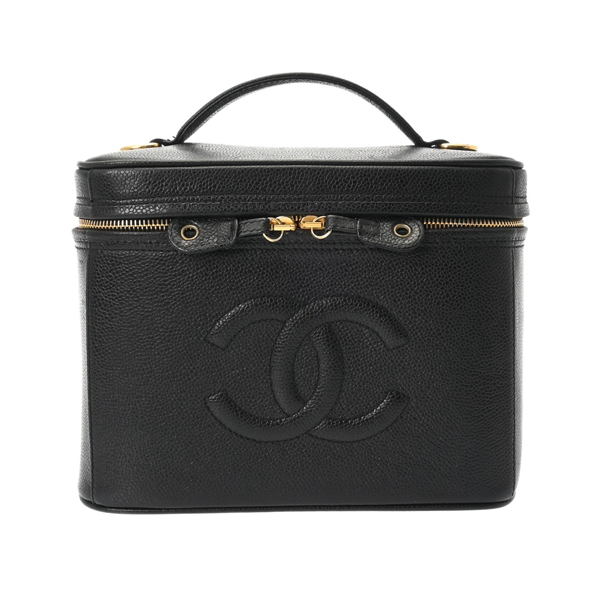 シャネル バニティ ブラック A06238 キャビアスキン レディース バッグ 【中古】【bag】