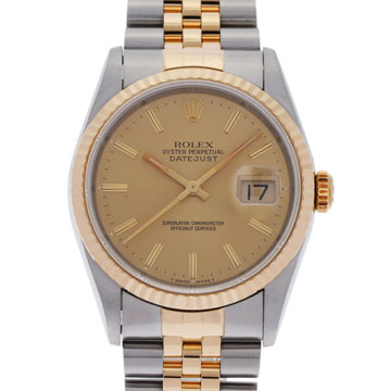 ロレックス デイトジャスト 16233 シャンパン メンズ 時計 【wristwatch】