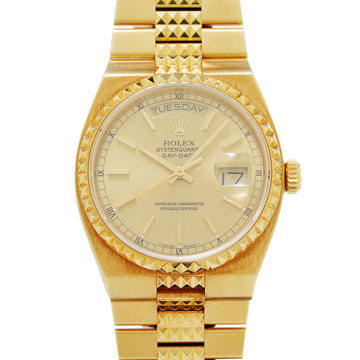 ロレックス デイデイト ピラミッドベゼル ピラミッドブレス 19028 シャンパン メンズ 時計 【wristwatch】