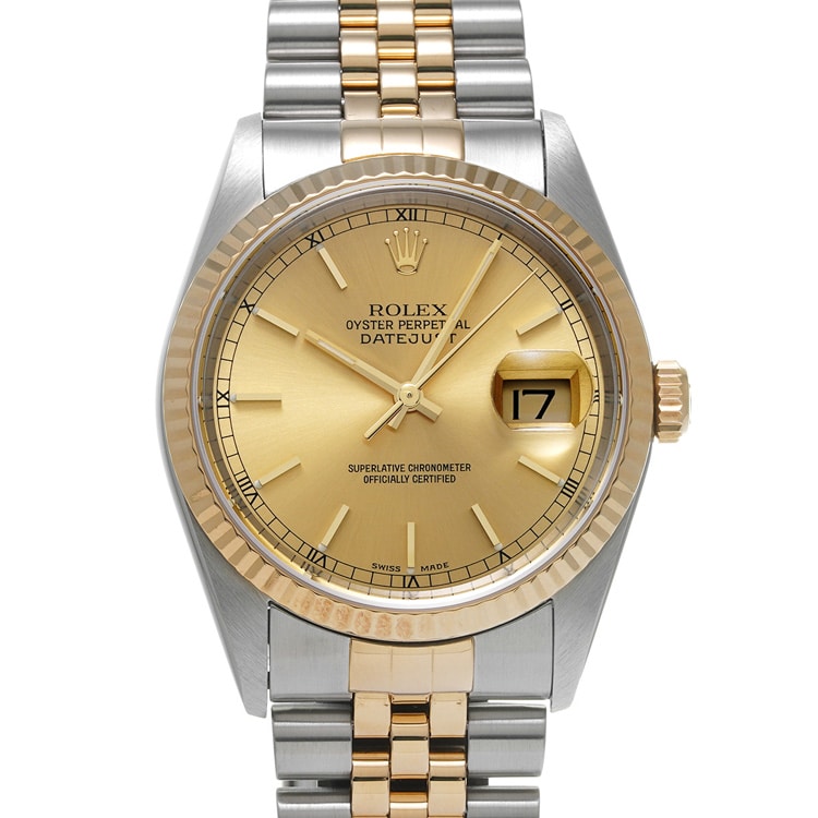 ロレックス デイトジャスト 16233 シャンパン メンズ 時計 【wristwatch】
