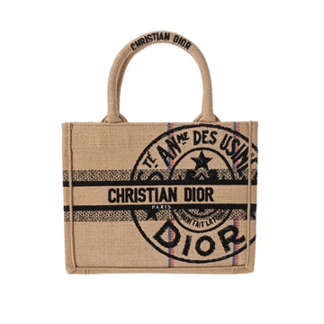 クリスチャンディオール ブックトート 27 ベージュ キャンバス レディース バッグ 【bag】