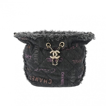 シャネル マトラッセ スモール バケットバッグ ブラック AS3091 デニム レディース バッグ 【bag】
