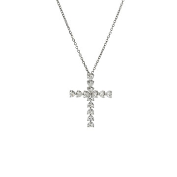 ハリーウィンストン ハートシェイプダイヤ クロス Pt950プラチナ レディース ジュエリー 【jewelry】