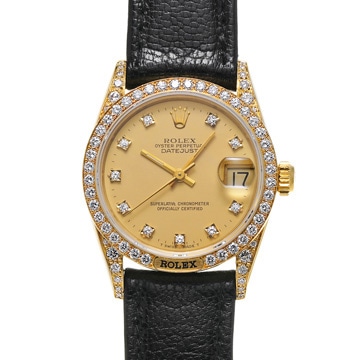 ロレックス デイトジャスト ベゼル・ラグダイヤ 68158G シャンパン/ダイヤモンド ユニセックス 時計 【wristwatch】