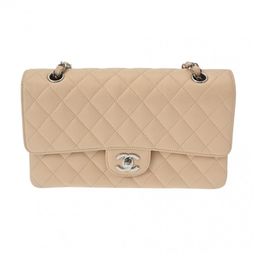 シャネル マトラッセ チェーンショルダー Wフラップ 25cm ベージュ A01112 キャビアスキン レディース バッグ 【bag】