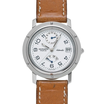エルメス クリッパー ドゥブルトゥール CL5.710 ホワイト メンズ 時計 【wristwatch】