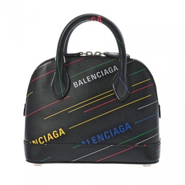 バレンシアガ ヴィル トップハンドルバッグ XXS 2WAY ブラック/マルチカラー 550646 レザー レディース バッグ 【bag】