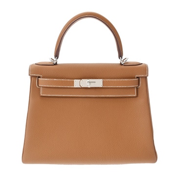 エルメス 28 内縫い 2WAY ゴールド トゴ レディース バッグ 【bag】