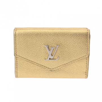 ルイヴィトン ポルトフォイユ ロックミニ ゴールド/シルバー金具 M69059 レザー ユニセックス 財布 【purse】