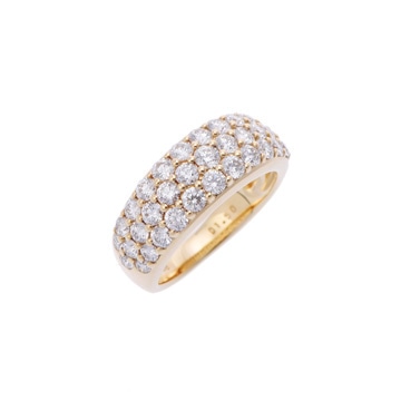 ミキモト ダイヤ 1.50ct 3連ハーフダイヤ K18イエローゴールド YG レディース ジュエリー 【jewelry】