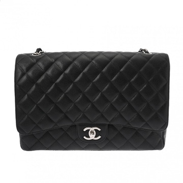 シャネル マトラッセ Wフラップ チェーンショルダー 33cm ブラック A58601 キャビアスキン レディース バッグ 【bag】