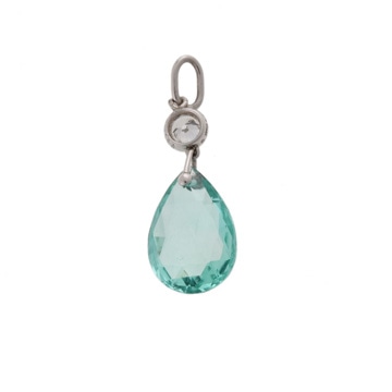 ギメル パライバトルマリン2.408ct ダイヤ0.133ct Pt950プラチナ レディース ジュエリー 【jewelry】