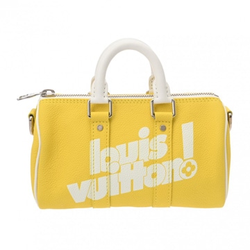 ルイヴィトン エブリデイLV キーポル XS 2WAY イエロー/ホワイト M80842 レザー ユニセックス バッグ 【bag】