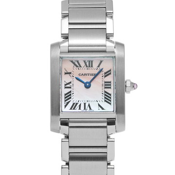 カルティエ タンク フランセーズ SM W51028Q3 ピンクシェル レディース 時計 【wristwatch】