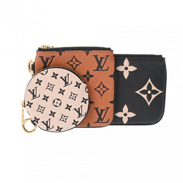 ルイヴィトン モノグラムアンプラント ポシェットトリオ LVクラフティ 黒/茶/ベージュ M69516 レザー レディース 【bag】