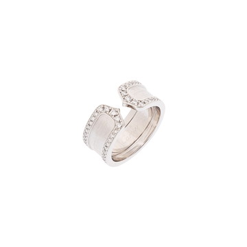 カルティエ 2Cリング #50 B4045850 K18ホワイトゴールド WG レディース ジュエリー 【jewelry】