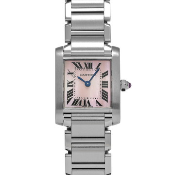 カルティエ タンク フランセーズ SM W51028Q3 ピンクシェル レディース 時計 【wristwatch】