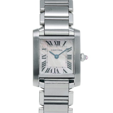カルティエ タンクフランセーズ SM W51028Q3 ピンクシェル レディース 時計 【wristwatch】