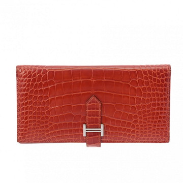 エルメス ベアンスフレ ゼラニウム アリゲーターリセ レディース 財布 【purse】
