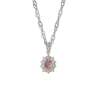 ノーブランド ピンクダイヤ0.714ct/0.20ct GAI鑑定書 K18ホワイトゴールド WG レディース ジュエリー 【jewelry】