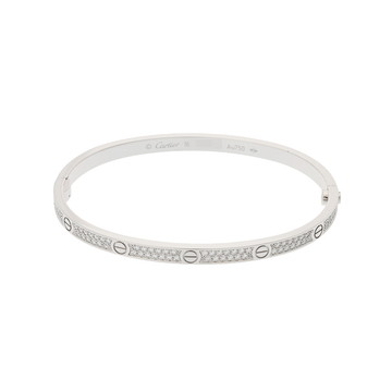 カルティエ ラブブレスレット SM #16 パヴェダイヤ CRN6710816 K18ホワイトゴールド WG レディース ジュエリー 【jewelry】