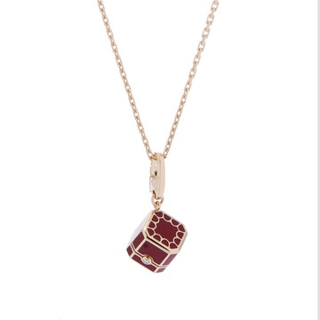 カルティエ ジュエリーボックス チャーム ネックレス K18イエローゴールド YG/エナメル レディース ジュエリー 【jewelry】