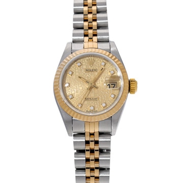 ロレックス デイトジャスト 10Pダイヤ 69173G シャンパンゴールドコンピュータ/ダイヤモンド レディース 時計 【wristwatch】