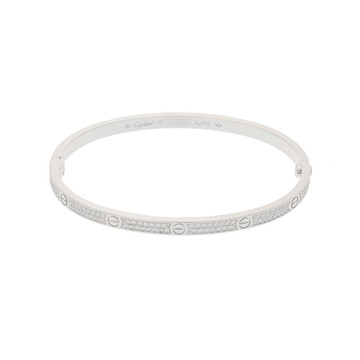 カルティエ ラブブレスレット SM #17 パヴェダイヤ CRN6710817 K18ホワイトゴールド WG レディース ジュエリー 【jewelry】