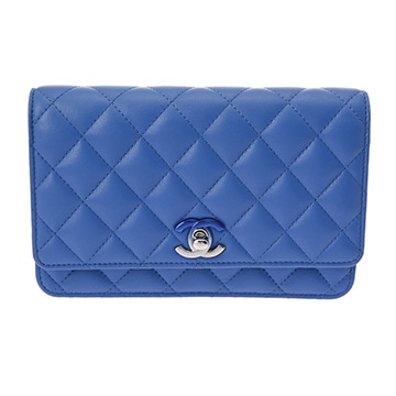 シャネル マトラッセ チェーンウォレット ブルー/ブルー/シルバー金具 AP3043 ラムスキン レディース バッグ 【bag】