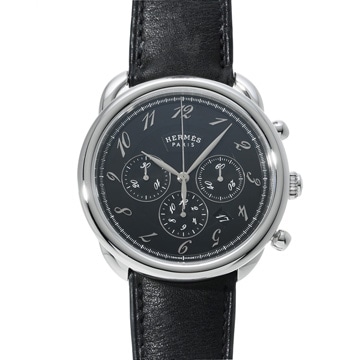 エルメス アルソー クロノグラフ AR4.910 ブラック メンズ 時計 【wristwatch】