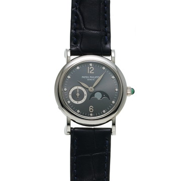 パテックフィリップ カラトラバ コンプリケーション ムーンフェイズ 4857G-001 グレー/ダイヤモンド レディース 時計 【wristwatch】