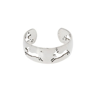 エルメス 鹿モチーフ バングル シルバー ユニセックス ジュエリー 【jewelry】
