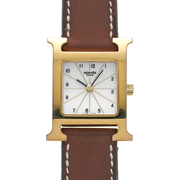 エルメス Hウォッチ ドゥブルトゥール HH1.201 ホワイト レディース 時計 【wristwatch】