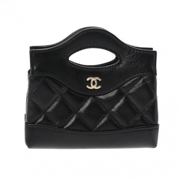 シャネル マトラッセ チェーンクラッチバッグ ミニ ブラック AP3875 シャイニーラムスキン レディース バッグ 【bag】