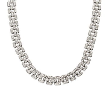 ノーブランド ダイヤ3.27ct 3連デザイン K18ホワイトゴールド WG ユニセックス ジュエリー 【jewelry】