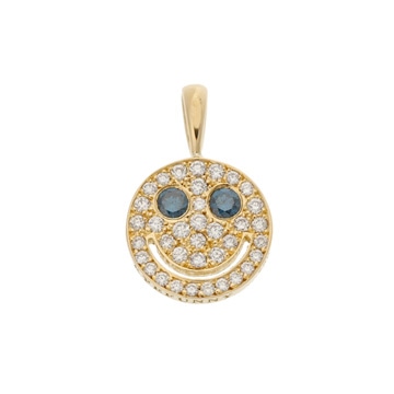 アイファニー スマイル ダイヤ ブルーダイヤ K18イエローゴールド YG レディース ジュエリー 【jewelry】
