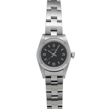 ロレックス オイスターパーペチュアル 76080 ブラック レディース 時計 【wristwatch】