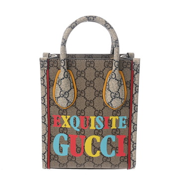 グッチ EXQUISITE ミニトート ベージュ/マルチカラー/ゴールド金具 699406 GGスプリームキャンバス レディース バッグ 【bag】